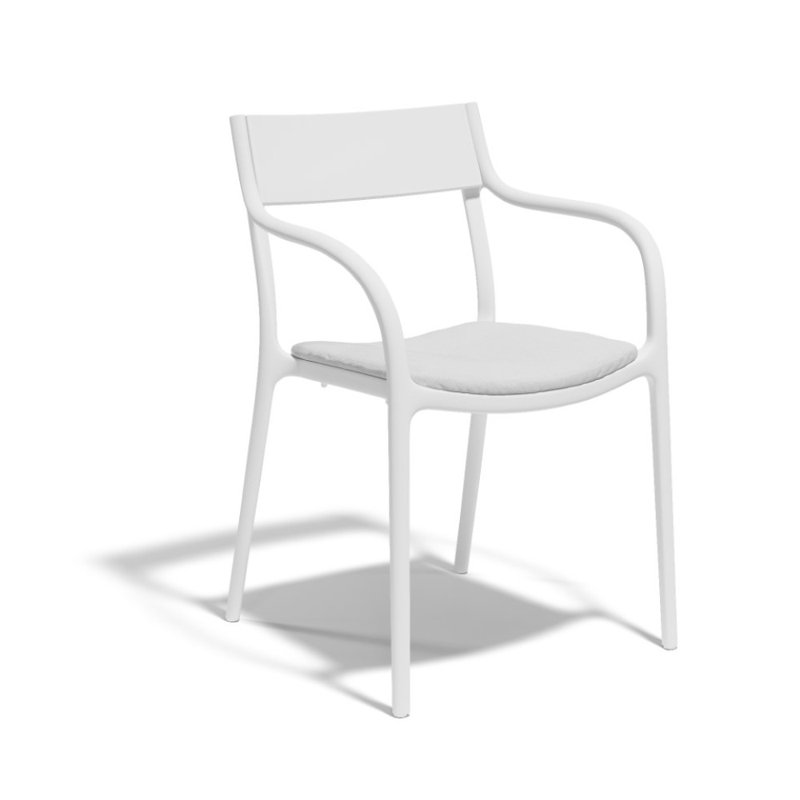 Chaise rembourrée Madison, Blanc, Blanc