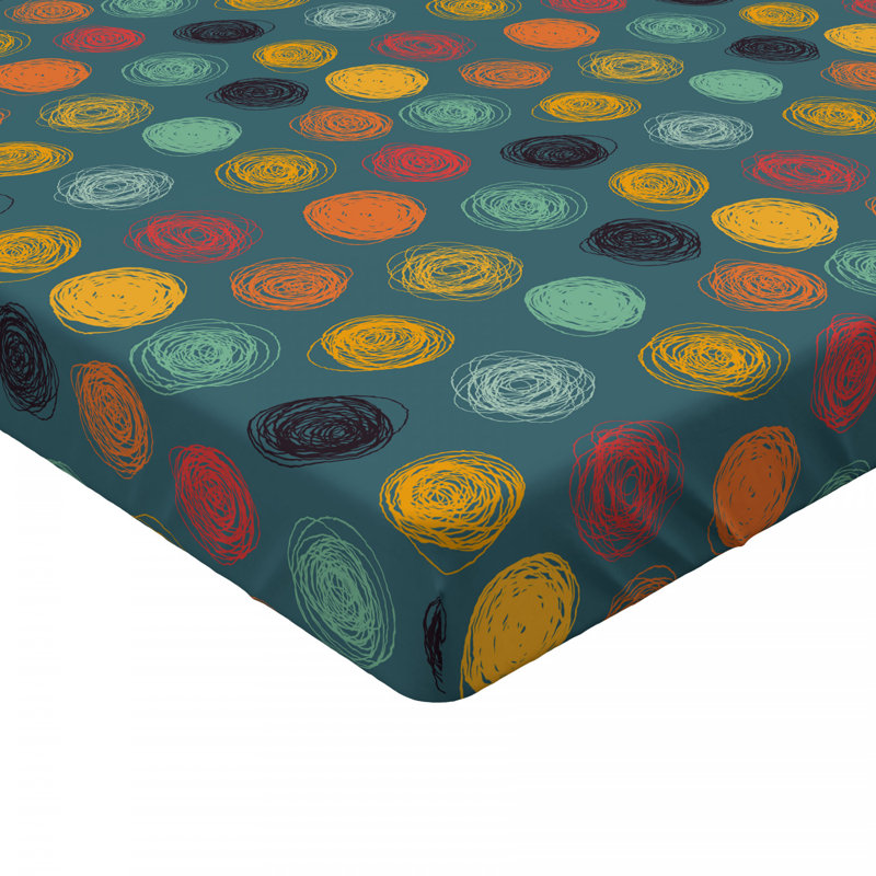 Microfiber Polka Dots Fitted Sheet, Queen Fitted Sheet
