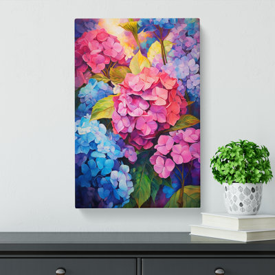 Hydrangea Expressionism - Wrapped Canvas