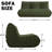 Fireside Chair With Lazy Floor Sofa Couch, Corner Bean Bag Chair, Tatami Sofa, Corner Chair Sofa (1*Loveseat+2*Chairs)-778776167