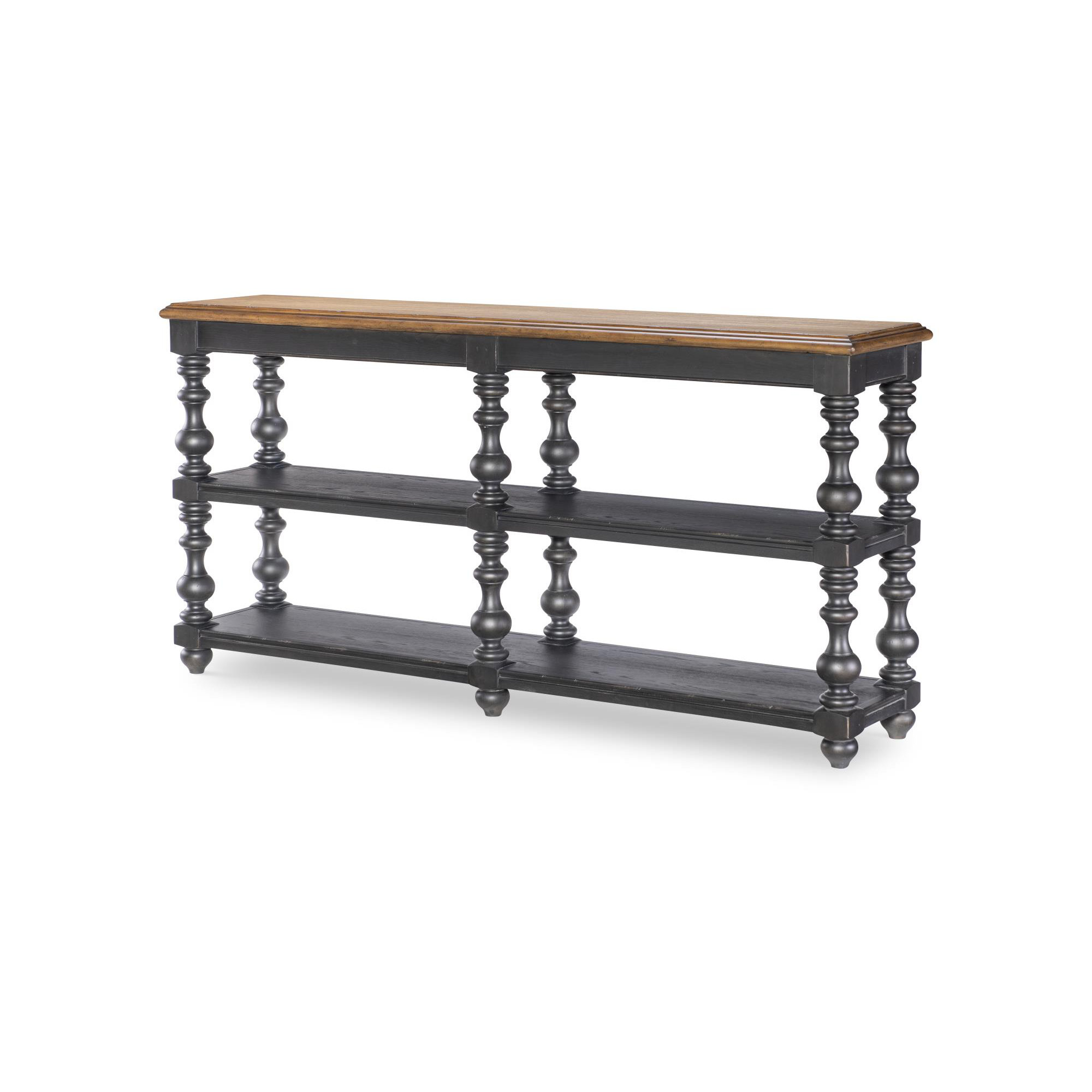 Country Living Bobbin Console Table, Black