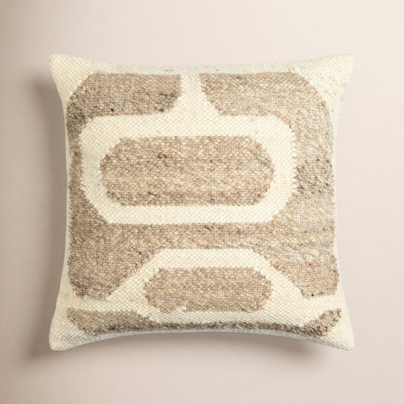 Dia Wool Blend Pillow Cover, 20" x 20", Down