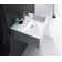 Vero Black Ceramic Rectangular Wall Mount Bathroom Sink with Overflow