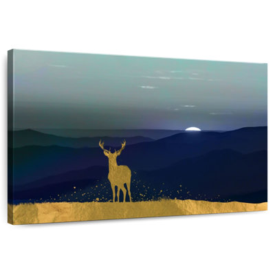 Silhouette de ronce de cerf solitaire