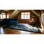 Blue Antique Artistic Art Deco Chinese Crane Pattern Area Rug