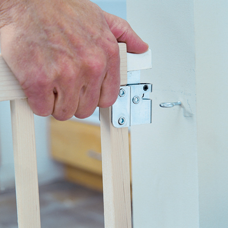 Natural Wood Extra-Wide Swing Baby Safety Gate