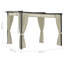 Pavillon de jardin avec rideaux vidaXL 9,8 pi x 9,8 pi acier crème-132907519