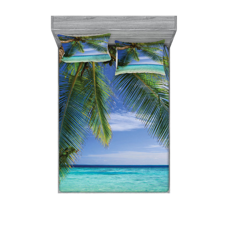 Drap-housse et coussin décoratif Ambesonne, Ensemble de draps pour très grand lit californien