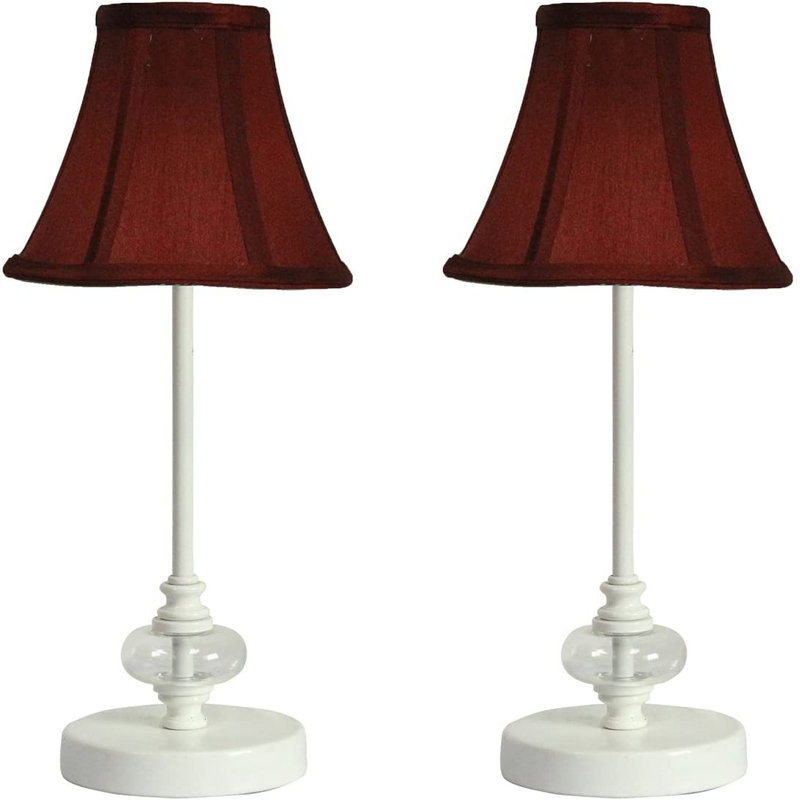 Ensemble de lampe de table 15 "Ayda, Blanc mat, Bourgogne