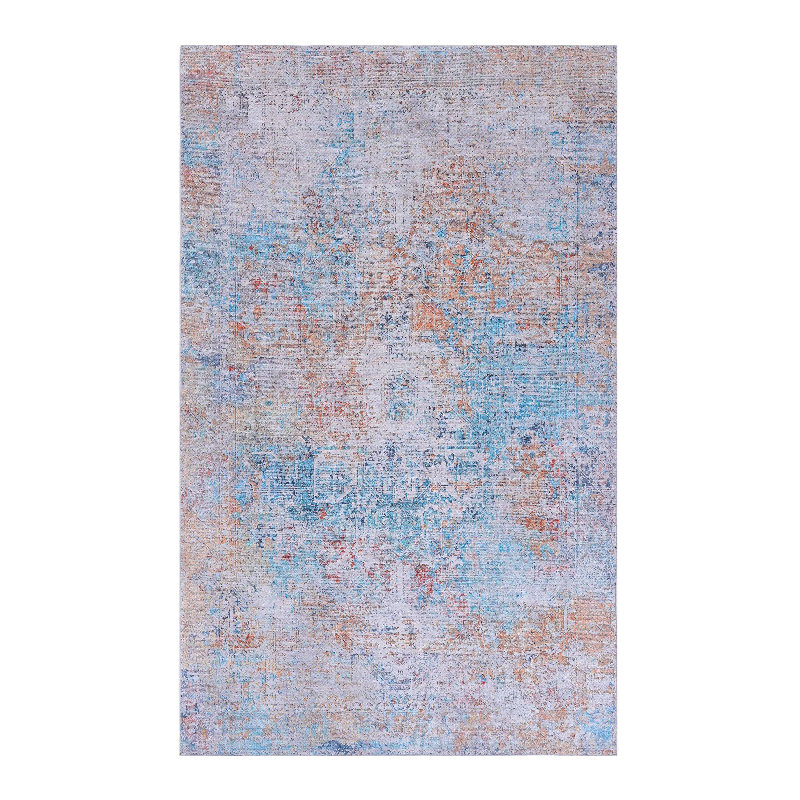 MAVAL Yellow Washable Rug 5X8 Area Rug (Yellow, 5' X 8'), Rectangle 5' x 8'