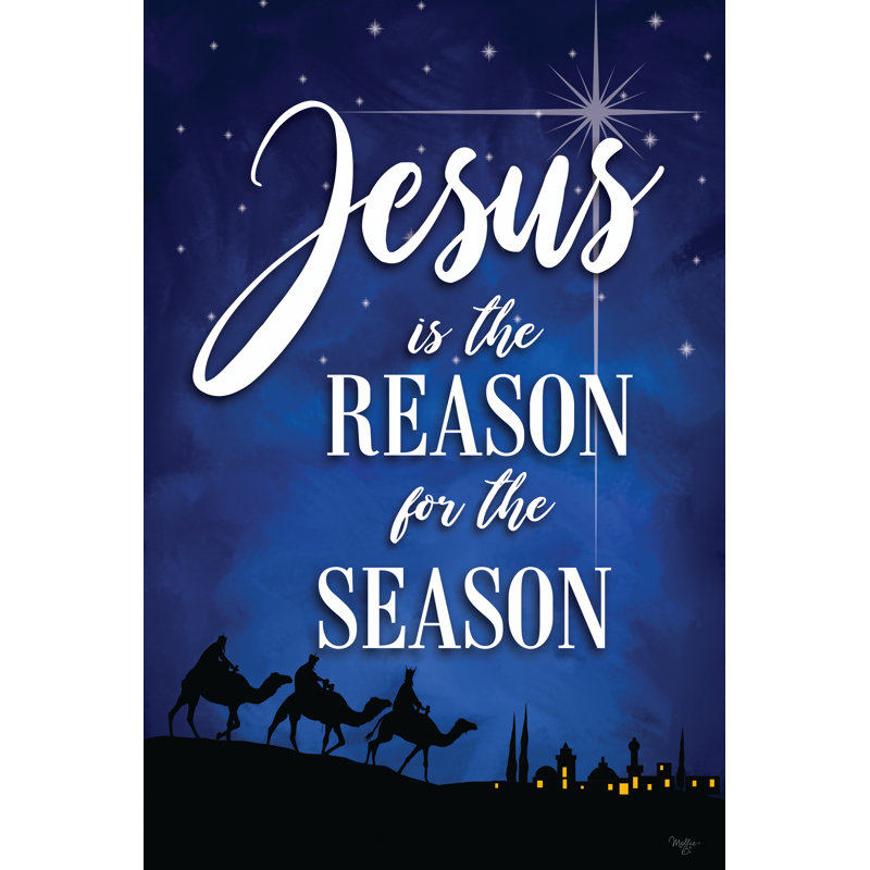 «Jesus Is The Raison On Canvas» par Mollie B., art textuel, H 48 po x l 32 po