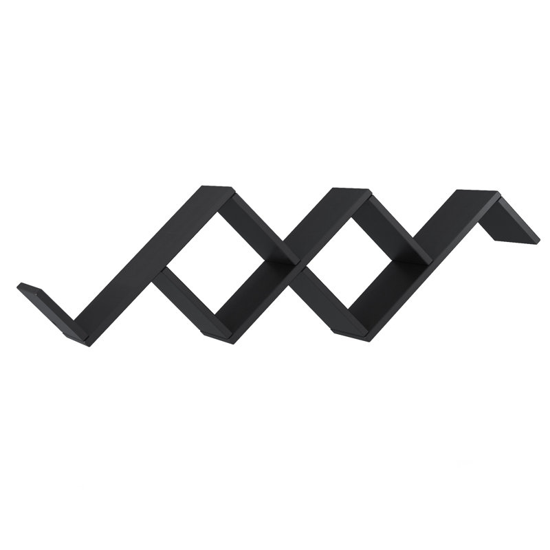 5 Piece Floating Shelf, Black