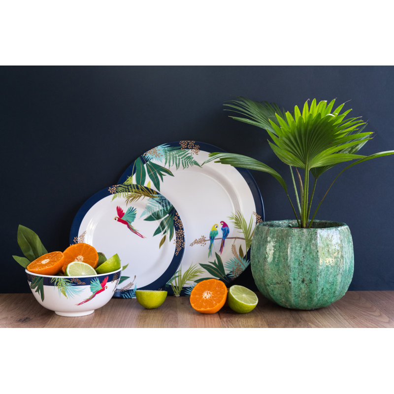 Portmeirion Sm Parrot Melamine Salad 8" Parrot
