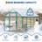 Greenhouse for Outdoor with Door, Green House with Polycarbonate Panel & Adjustable Roof Vent & Ground Nails-124022179-124022182