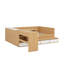 Lit plateforme double en bois avec tiroirs, tablettes et coiffeuse-1521743335