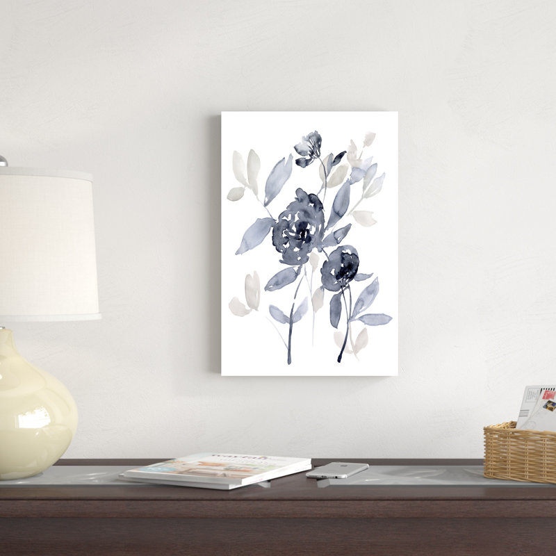 Pivoines en gris I, H 18 po x l 12 po x P 1 po