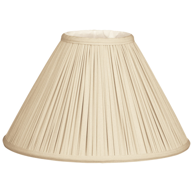 Abat-jour empire en soie/chantoung (araignée), Beige, H 9,5 po x l 14 po x P 14 po