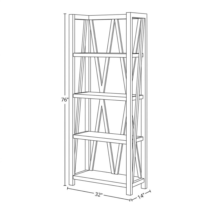 Bankhead Etagere Bookcase, Denim and Sable