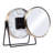 Stiles Swivel Tabletop Silent Sweeping Analogue Quartz Metal Clock with Mirror
