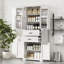 Armoire de rangement polyvalente polyvalente avec 2 tiroirs, tablette réglable et design élégant pour divers espaces-1387734771