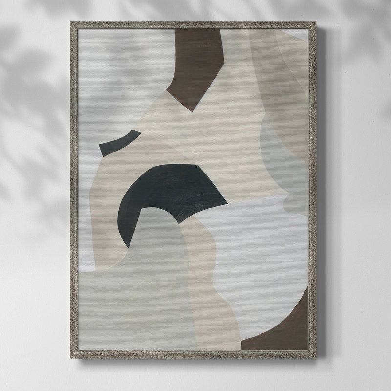 Shifting Neutrals I Framed Print - Solid Wood, 11" H x 9" W