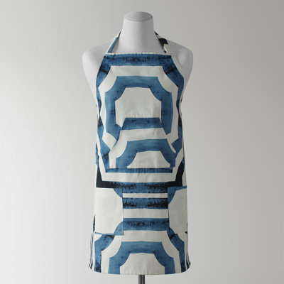 Printed Cotton Kitchen Apron with Pockets Adjustable