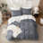 Solayne 100% Washed Cotton Duvet Cover Set with Faux Hemp Texture, Solid Color, Zipper Closure and Corner Ties-111685165-111685183