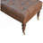 Solid Wood Buffalo Leather Upholstered Ottoman
