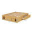 Structure de lit plateforme grand avec quatre tiroirs et rangement pour le pied de lit, sans tête de lit-564993048
