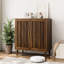 Louvered Cabinet - Walnut, Storage For Dining & Living Room In Walnut Design Kitchen, Area