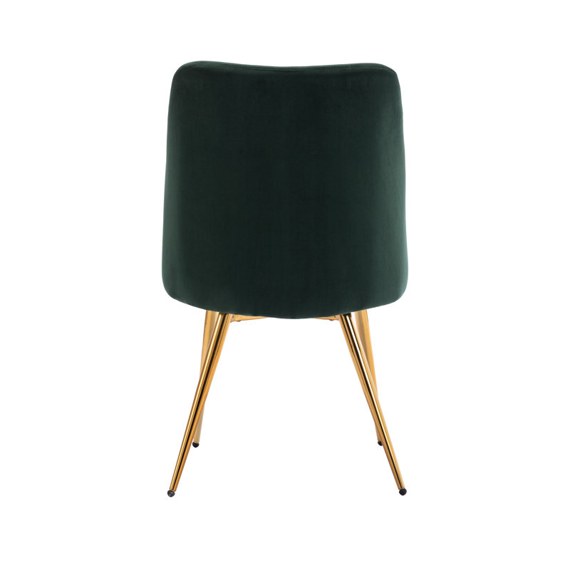 Hadleigh 18.5'' H Velvet Upholstered Side Chair, Green