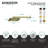 Kingston Brass Shower Scape 9-5/8-Inch Square Raindrop ABS Shower Head with 15-3/4-Inch Shower Arm-50761248