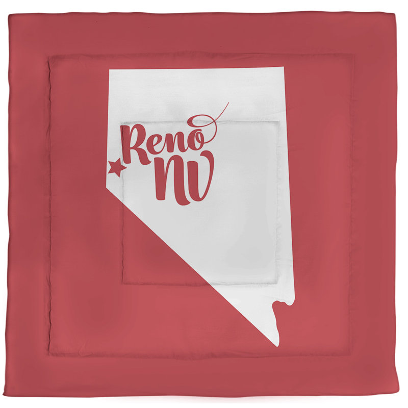 Nevada Polyester Comforter, Twin Comforter, Red