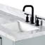 Meuble-lavabo double 67 po avec comptoir en marbre de Carrare italien Ariel Kelly-105988652