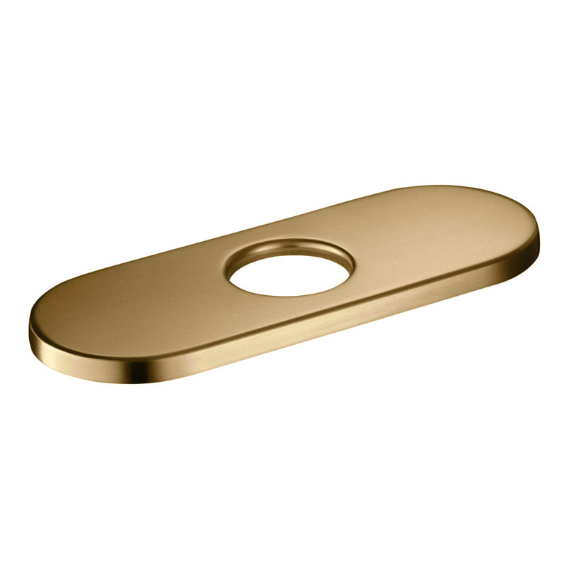 Couvercle de trou de robinet de salle de bain 6 po, Laiton brossé