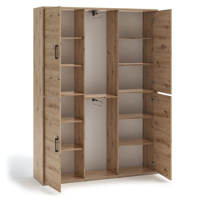Daneil 3 Door Sliding Wardrobe, Brown