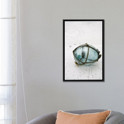 « glass fishing float on chart » par savanah planche, impression sur toile