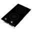 Plaque de cuisson à induction double brûleur de 30 cm (12 pouces), cuisinière électrique encastrée, 220 V 3500 W, chauffage continu à faible puissance, brûleur à induction avec 11 niveaux de puissance, commande par bouton rotatif, surface en vitrocéramique et verrouillage de sécurité
