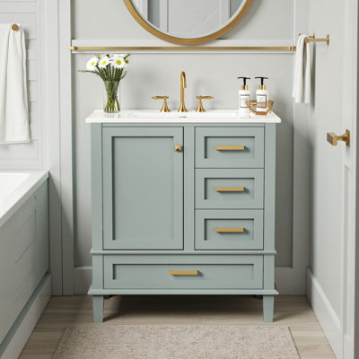 Ensemble de meuble-lavabo moderne 30 po avec meuble-lavabo et lavabo 30 po