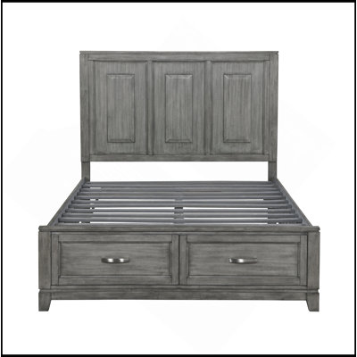 Lit plateforme avec meubles de chambre à coucher en bois avec tiroirs de rangement 1pc