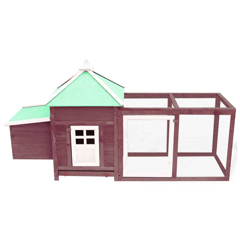 Francisca 13.09m² Chicken Coop with Chicken Run, Mocha