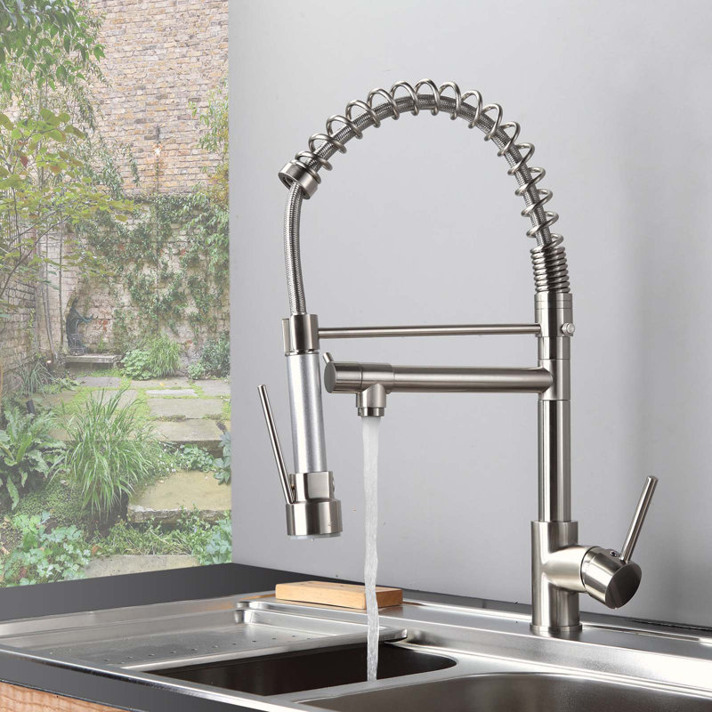 Robinet de cuisine HOOSENG, Nickel brossé