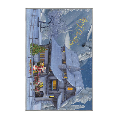 Tapis bleu Christmas
