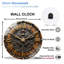 Horloge murale rétro vintage avec chiffres romains et art complexe - Horloge murale moderne en verre 12 po