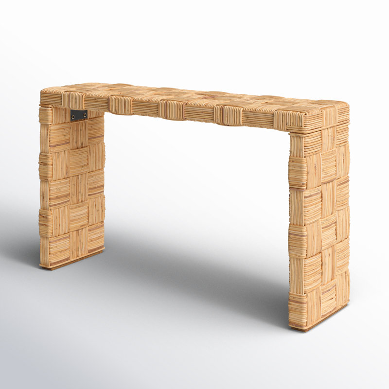 Redrow 51.18'' Console Table, Honey Natural