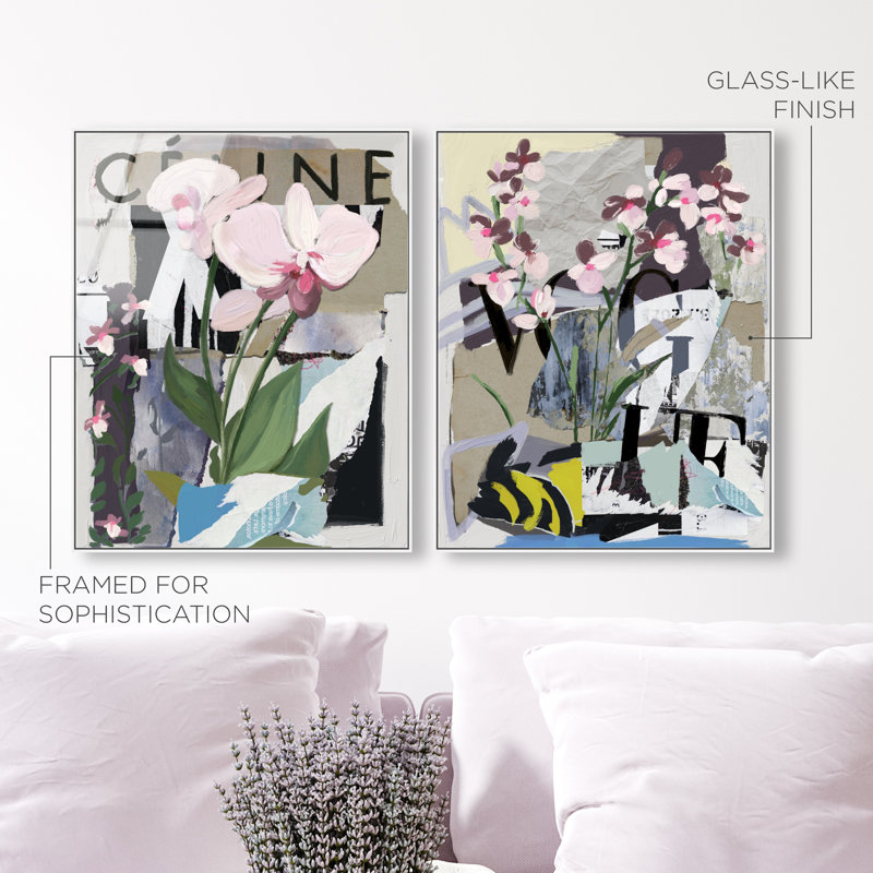 Fine Art Fashion Set, 31"H x 25"W, White Floater Frame