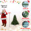 7.5FT Full-Shaped Artificial Christmas Tree, 2441 PE/PVC Mixed Needle Tips, Wide Base For Large Spaces, Hinged Structure, Metal Stand For Strong Support-817570918-817570917