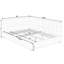 Structure de lit confortable en velours gris avec et pour la chambre à coucher Revêtement moderne avec accoudoirs confortables