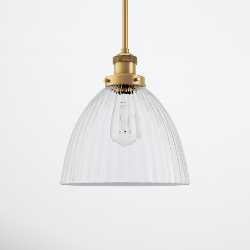Montrose 1 - Light Single Pendant, Satin Gold, 6 Watt Vinage LED Bulb