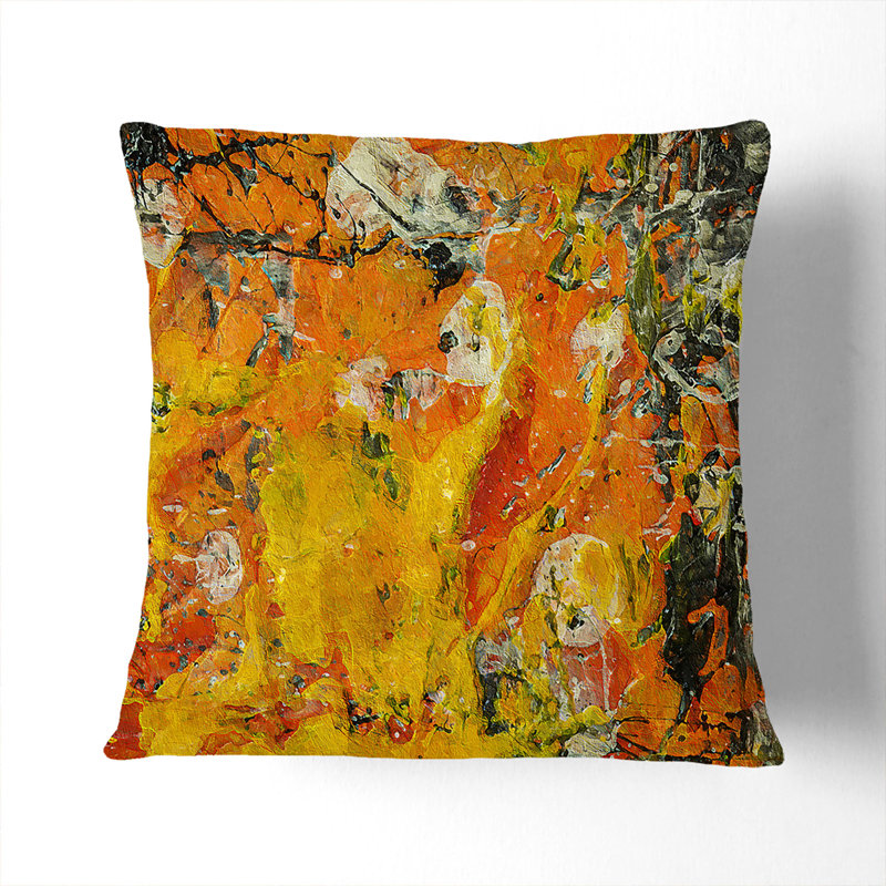 Abstract Square Throw Cushion, Black, 40 x 40 cm